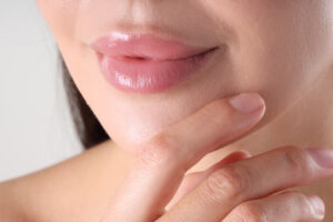 Close-up of lips for lip injections and lip augmentation trend information.