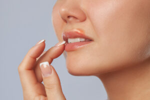 Close-up of lips for natural lip fillers and lip augmentation information.