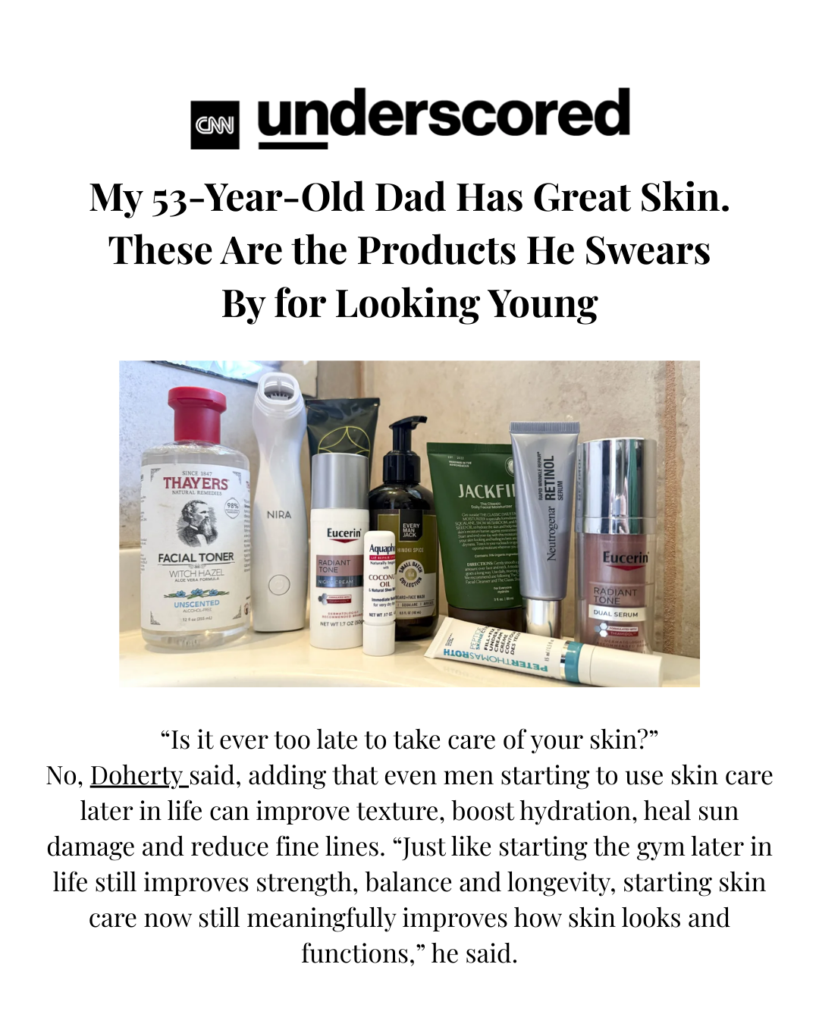 My 53-year-old dad has great skin. These are the products he swears by for looking young