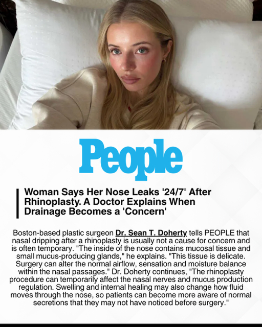 Woman Says Her Nose Leaks '24/7' After Rhinoplasty. A Doctor Explains When Drainage Becomes a 'Concern'